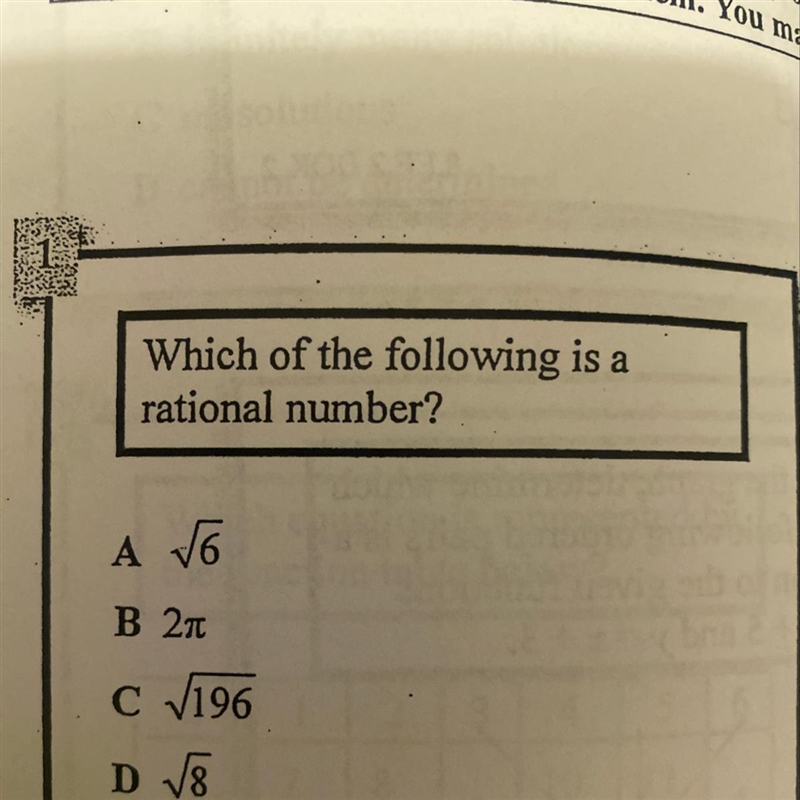 Which of the following is a rational number-example-1