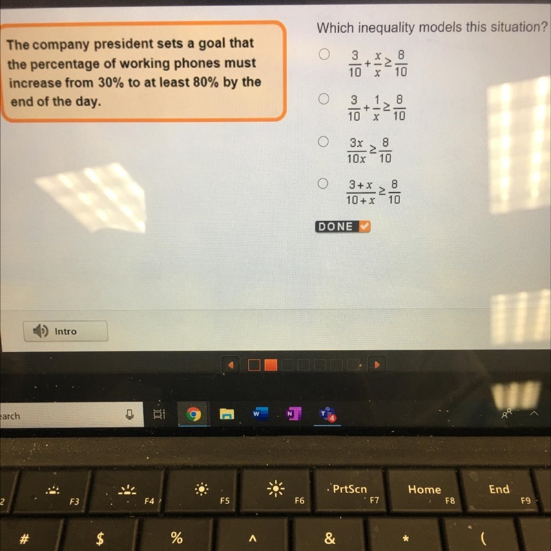 Which inequality models this situation?-example-1