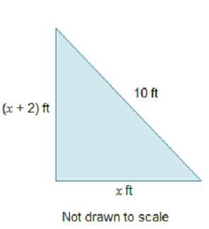 The area of the right triangle shown is 24 square feet. Which equations can be used-example-1