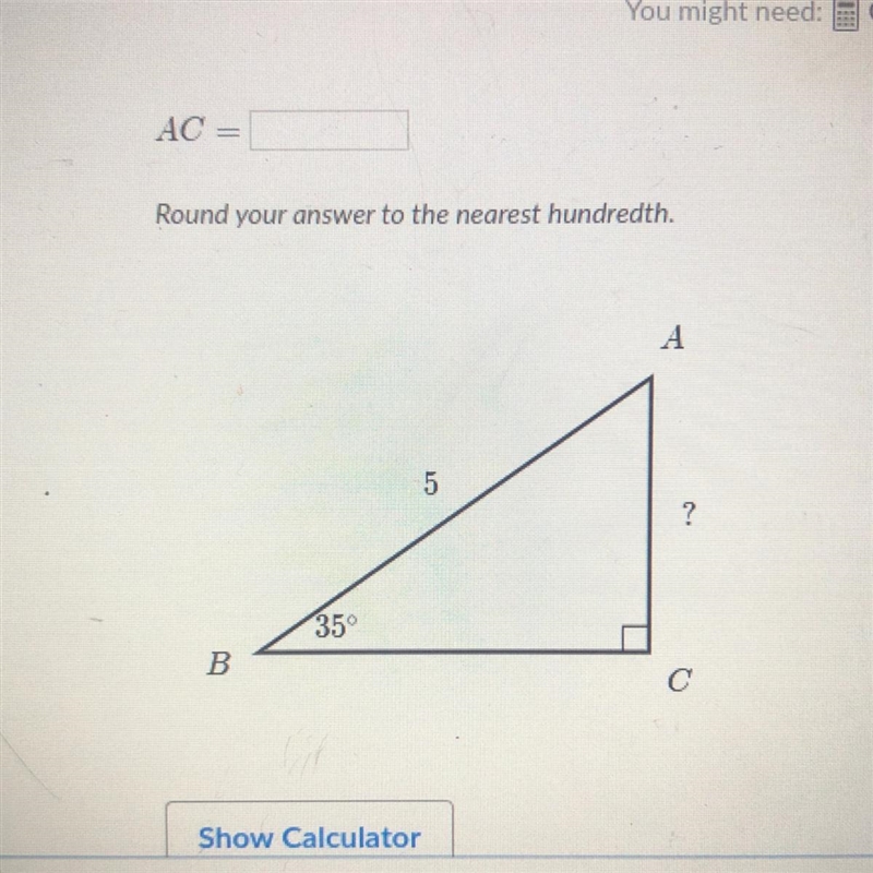 Round your answer to the nearest hundredth. AC= ?-example-1