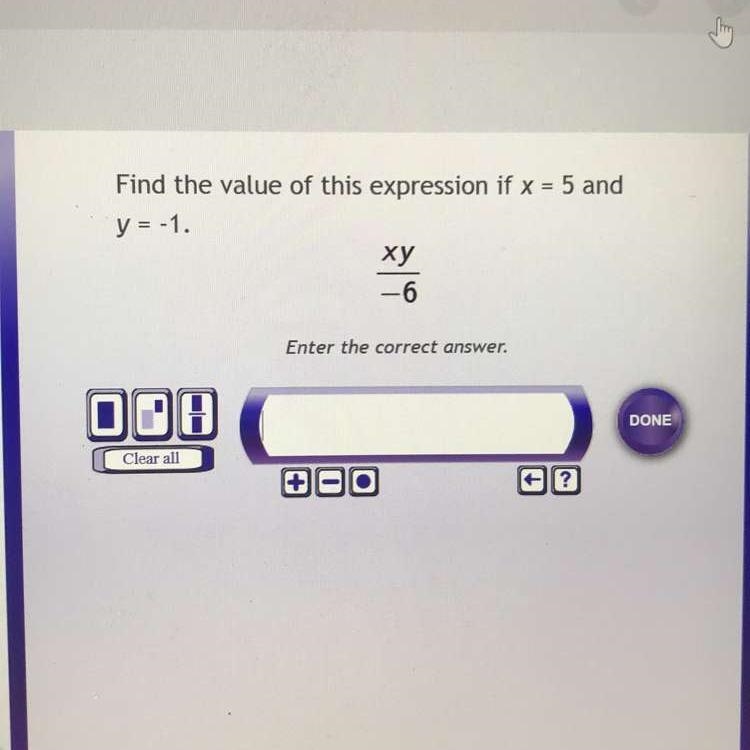 Find the value of this expression if x = 5 and y = -1-example-1