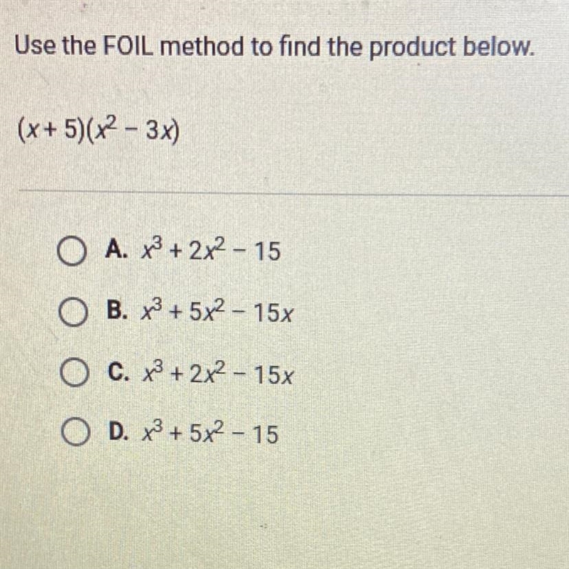 Use the FOIL method to find the product below-example-1