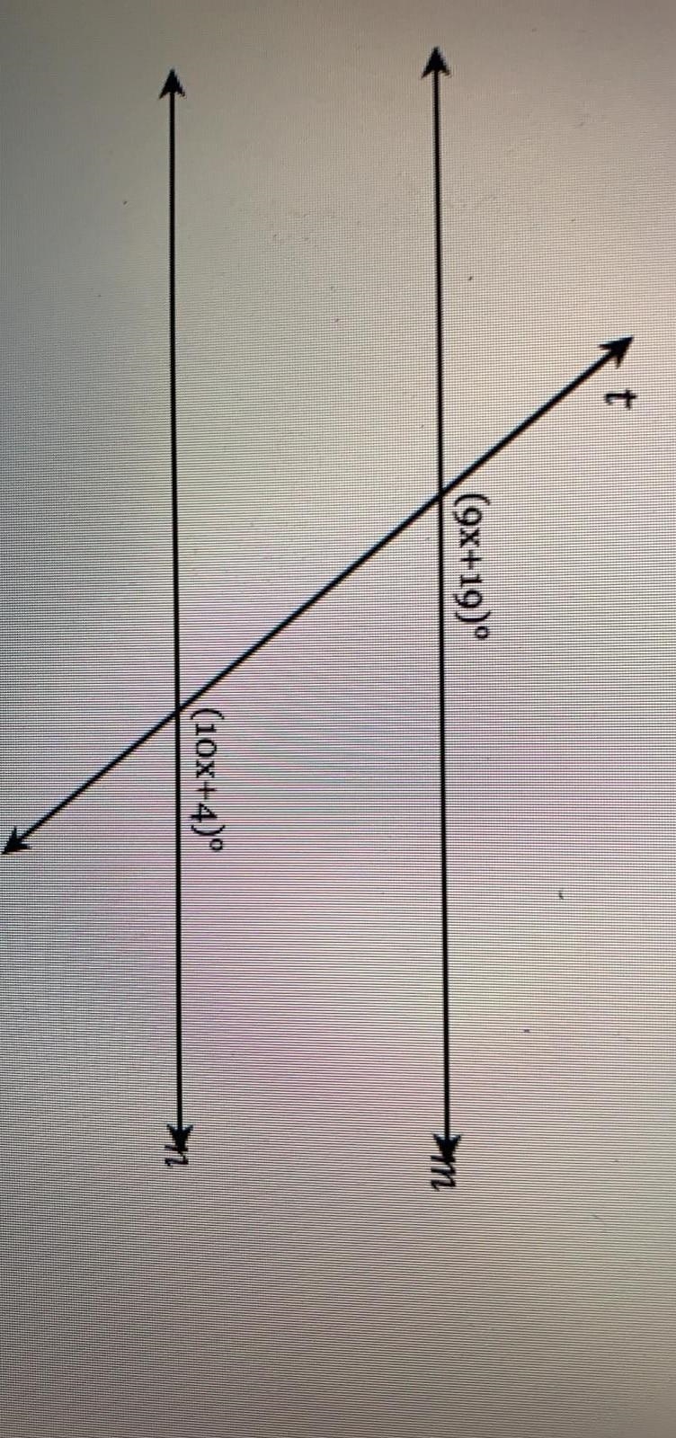 Need help asap ALGEBRA 2 given m||n find the value of x​-example-1