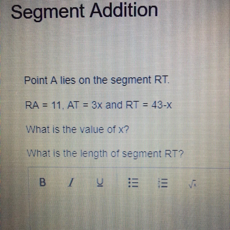 Segment addition!! Please and thanks !! 10 points !-example-1