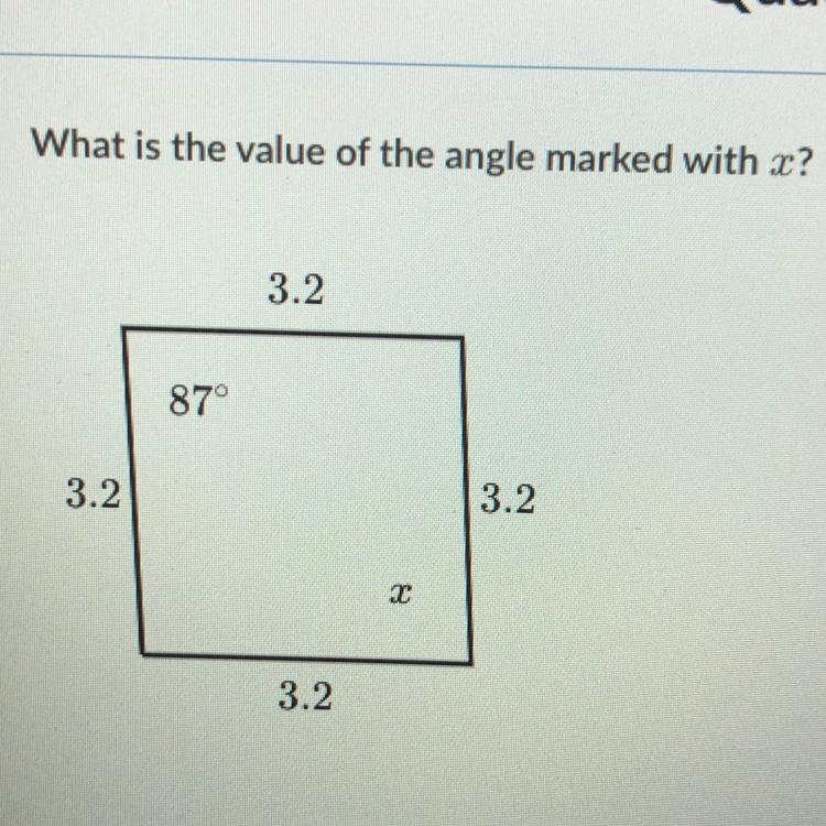 What is the value of the angle marked with x?-example-1