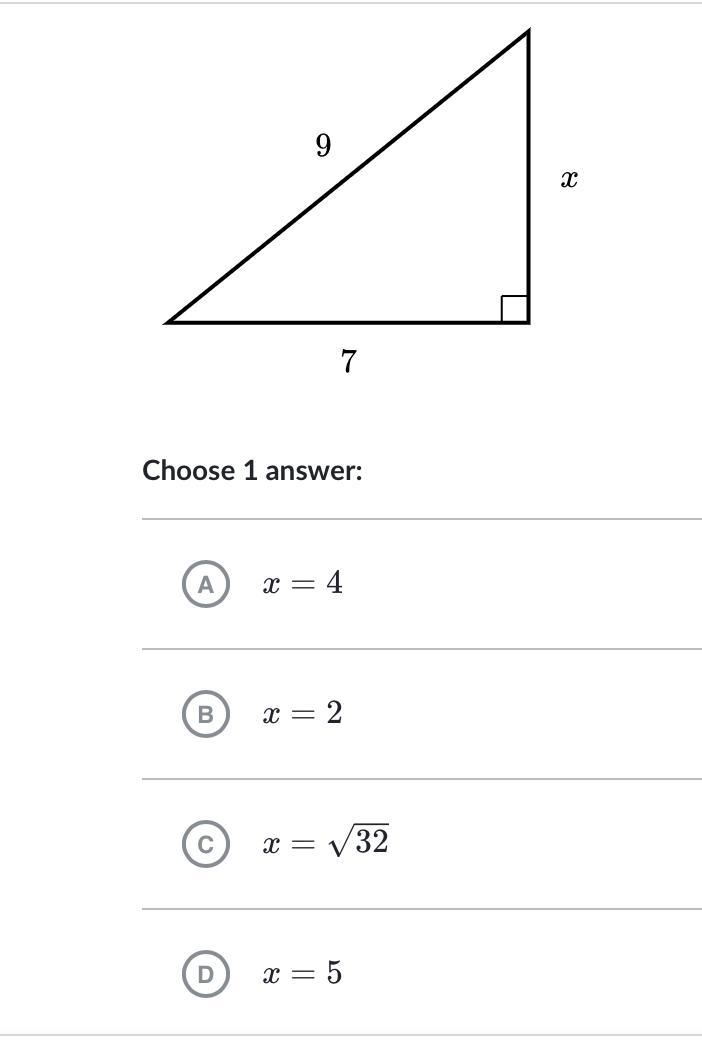 Find the value of X in the triangle shown below-example-1