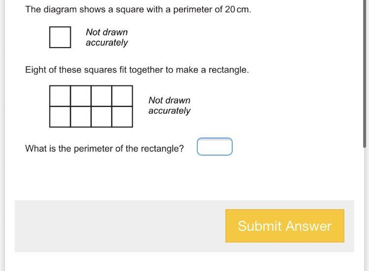 The diagram shows a square with a perimeter of 20cm. What is the perimeter of the-example-1