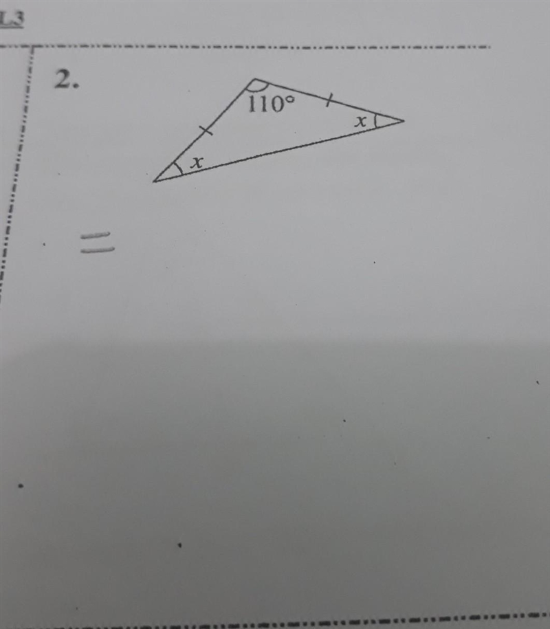 Find the value of x of this triangle.​-example-1