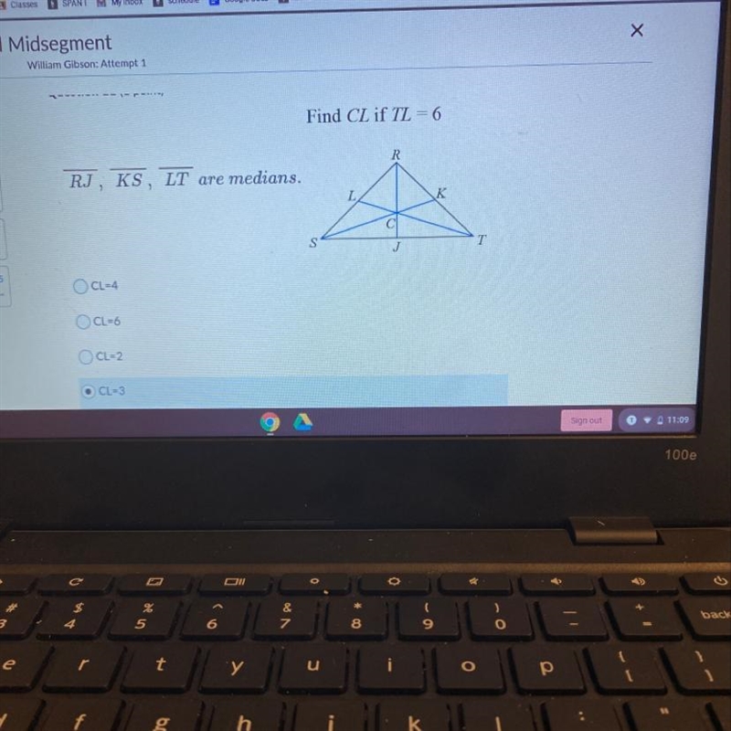 Find CL if TL = 6 Can y’all help me or tell me if I got this right.-example-1