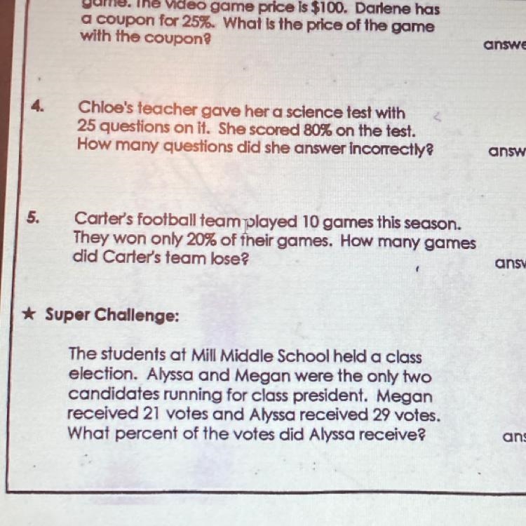 Carter's football team played 10 games this season. They won only 20% of their games-example-1