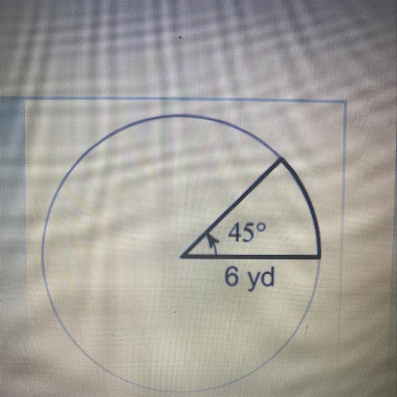 What is the area of the sector shown in the picture-example-1