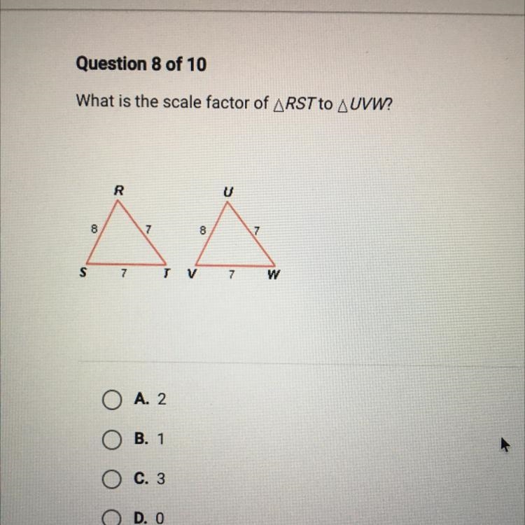 What is the scale factor of ARST to A UVW? NEED HELP!-example-1