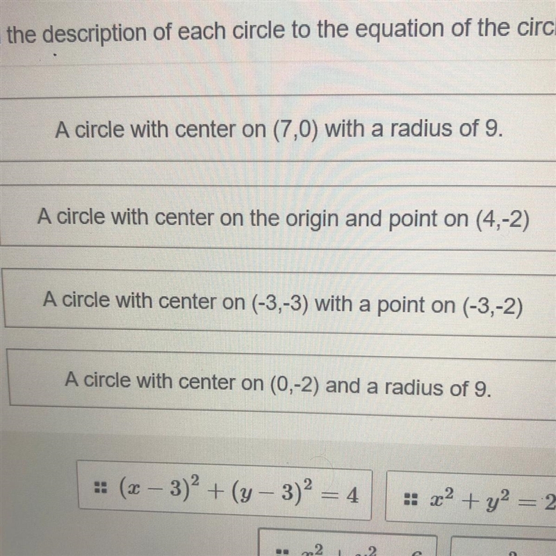 A circle with center on the origin and point on (4,-2)-example-1