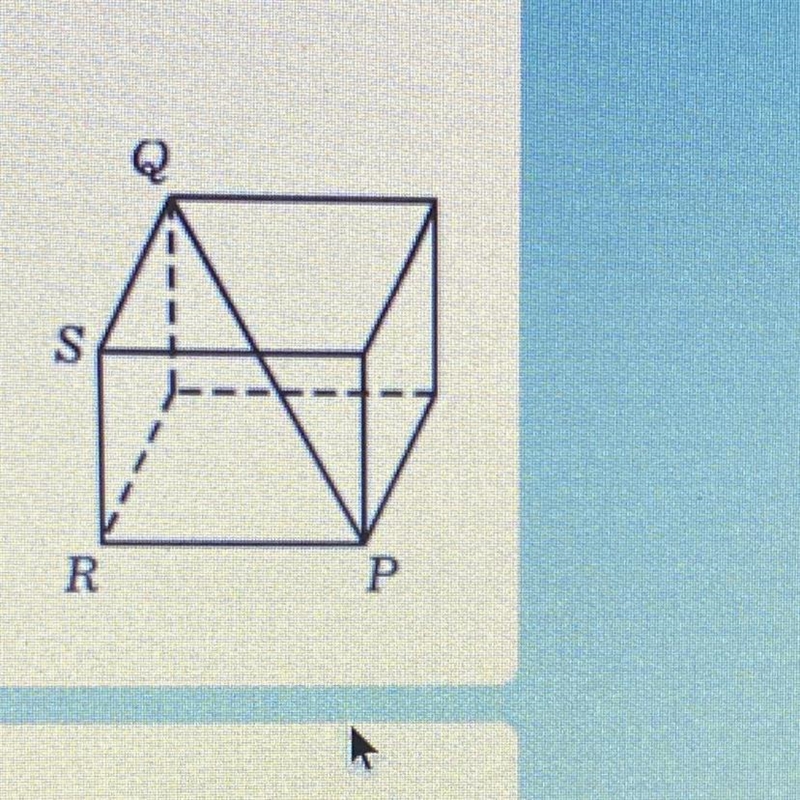 (THIS IS A TEST I NEED HELP) In the rectangular prism, PQ is the diagonal. Find the-example-1