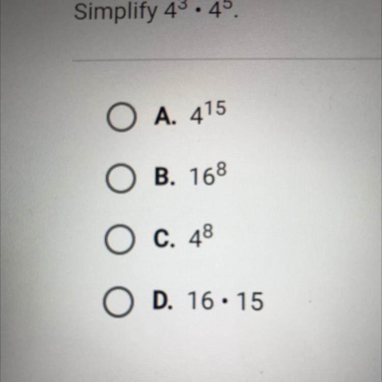 Simplify 4^3* 4^5 please help me-example-1