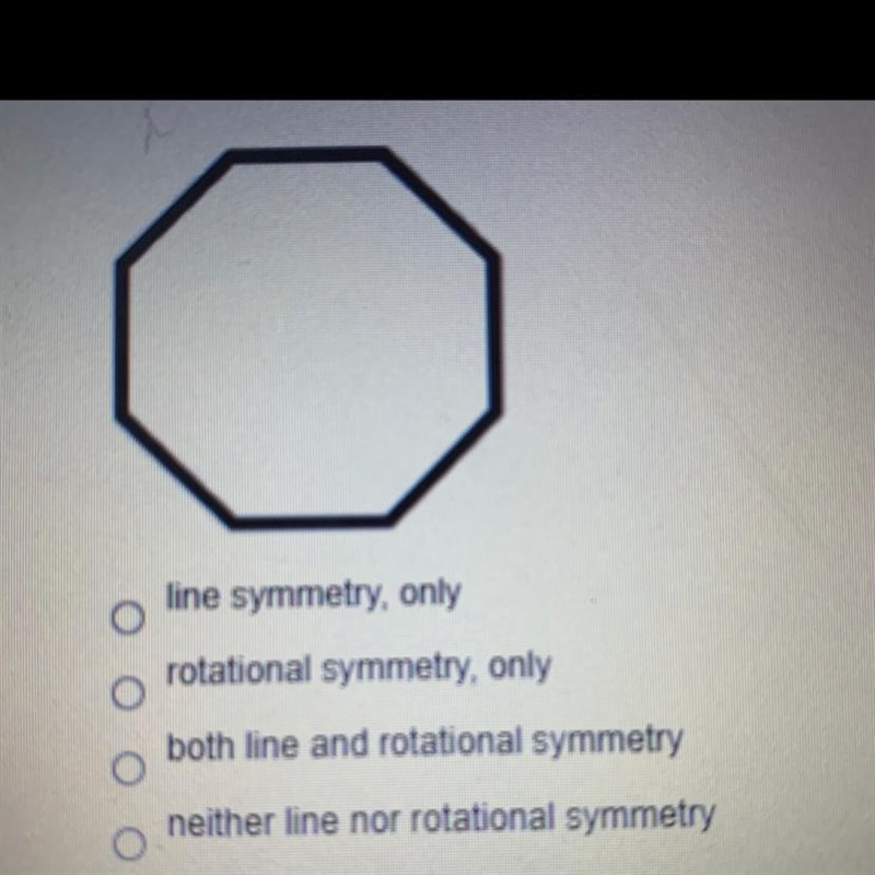 Determine the type of symmetry presented in the figure-example-1