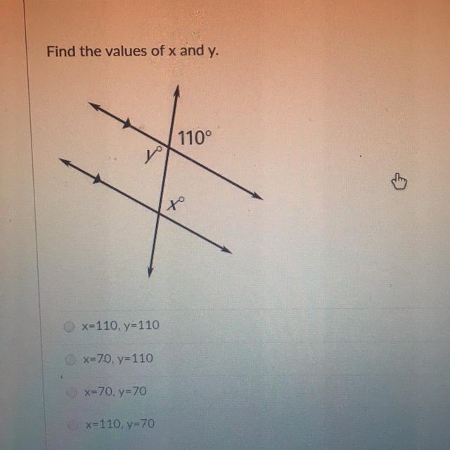 Find the values of x and y-example-1