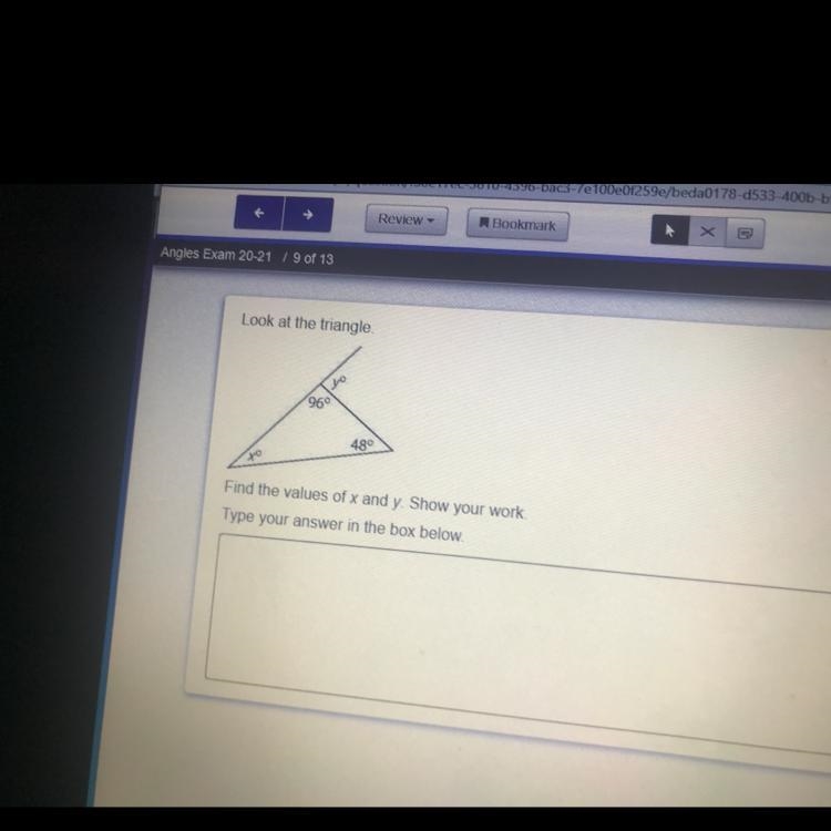 Find the values of x and y-example-1