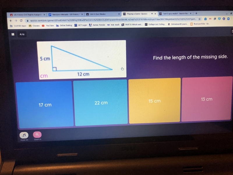 Find the length of the missing side and show the work please-example-1