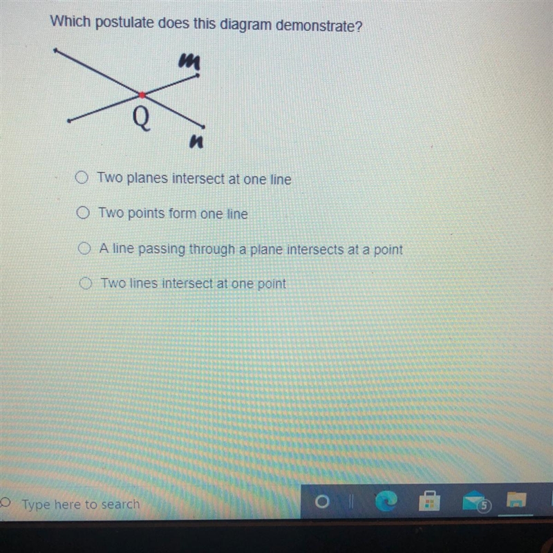 Which postulate does this diagram demonstrate?-example-1