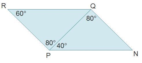 Two triangles, RPQ and NQP are placed together to create a parallelogram as shown-example-1