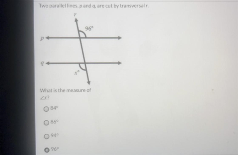 What is the measure of angle x?-example-1