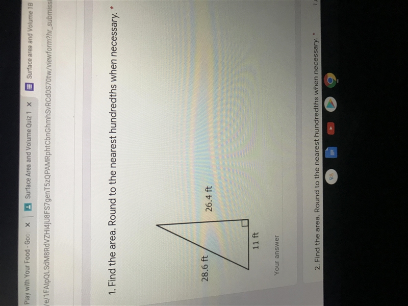 This is a big test I need serious answers please and thank you find the area round-example-1