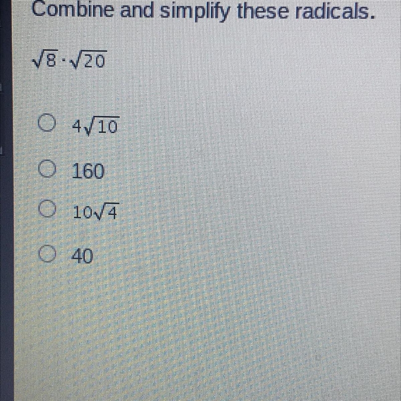 Combine and simplify these radicals. 18.20-example-1