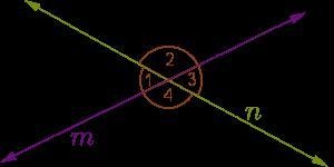 Use the following image to answer the question. Four angles formed by intersecting-example-1