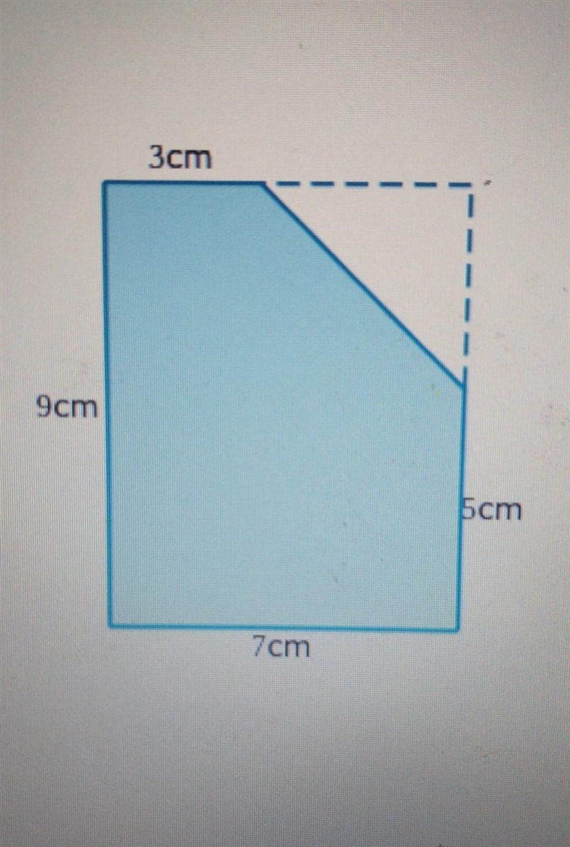 A right triangle is a move from a rectangle to create the shaded region below. find-example-1