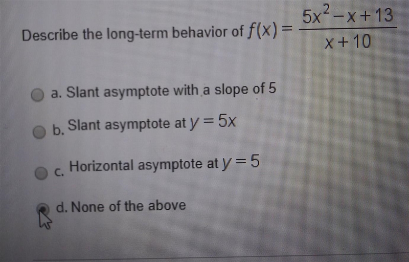 Describe the long-term behavior ​-example-1