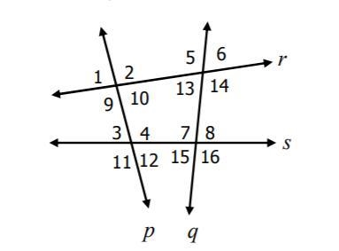 Using the diagram below classify the angle pairs as corresponding, alternate interior-example-1