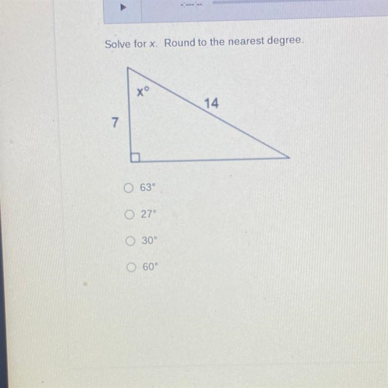 Solve for x. Round to the nearest degree.-example-1