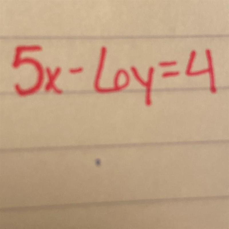 5x-6y=4 (Slope intercept form)-example-1