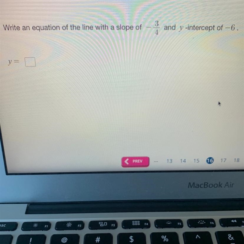 It’s asking to write an equation of the line with a slope...please help!!-example-1