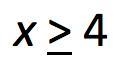 For the inequality below, write the set of numbers in interval notation.-example-1