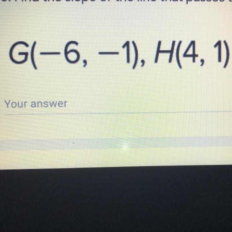 Find the slope of the line that passes through these two points-example-1