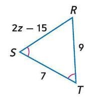 Z is equal to ____ units. Side RS measures _____ units long-example-1