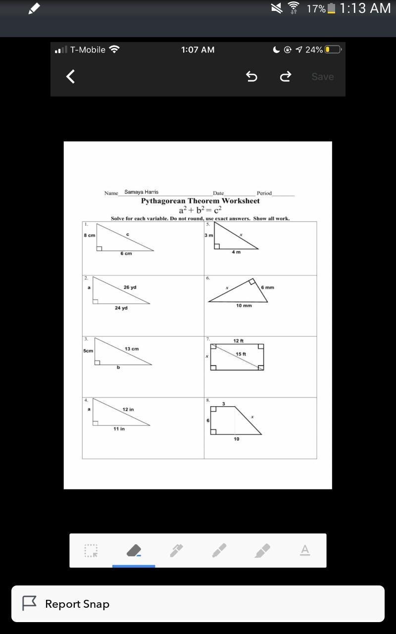 Someone please help me asap need answers to all 8 problems and If possible explain-example-1