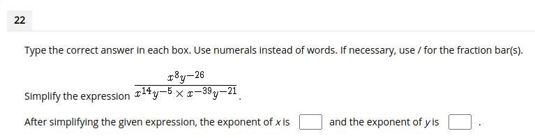 Simplify the expression . After simplifying the given expression, the exponent of-example-1