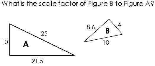 What is the scale factor from figure B to A?-example-1