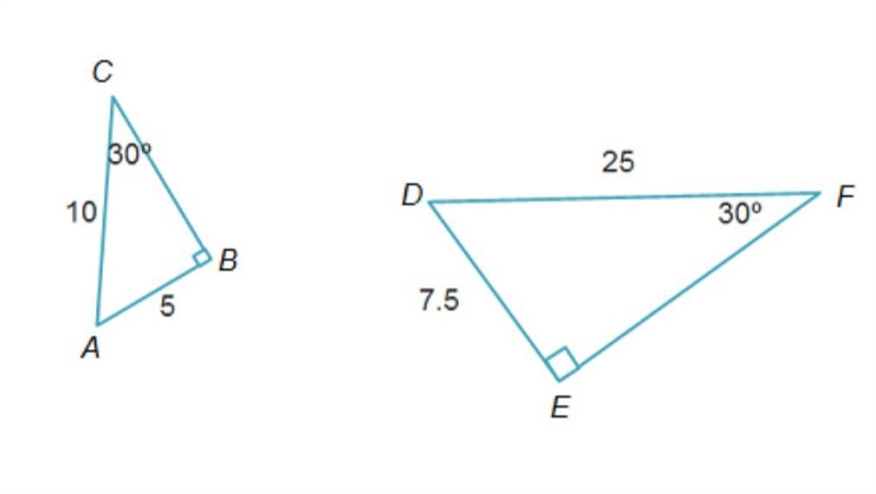 Triangle A B C. Side A C is 10 and side A B is 5. Angle C is 30 degrees. Triangle-example-1