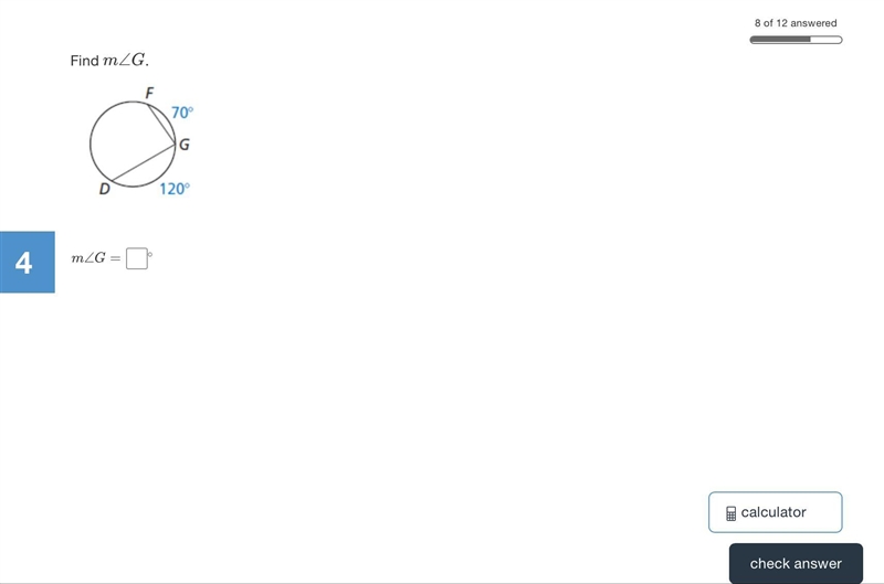 Please use the following image to answer the question. Find m∠G. What is the degree-example-1