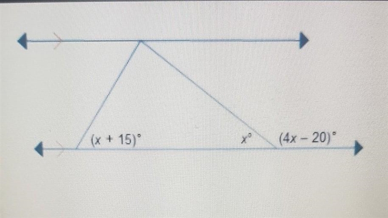 What is the value ol x? A) x=32 B) x=36 C) x=37 D) x=40​-example-1