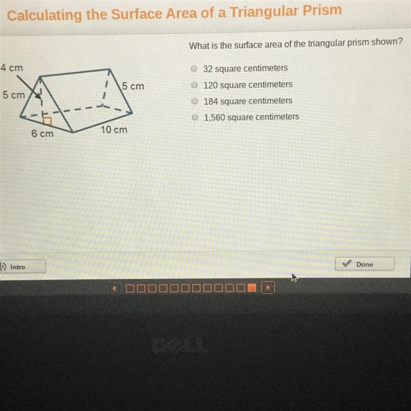 Calculate the surface area of the triangular prism.-example-1