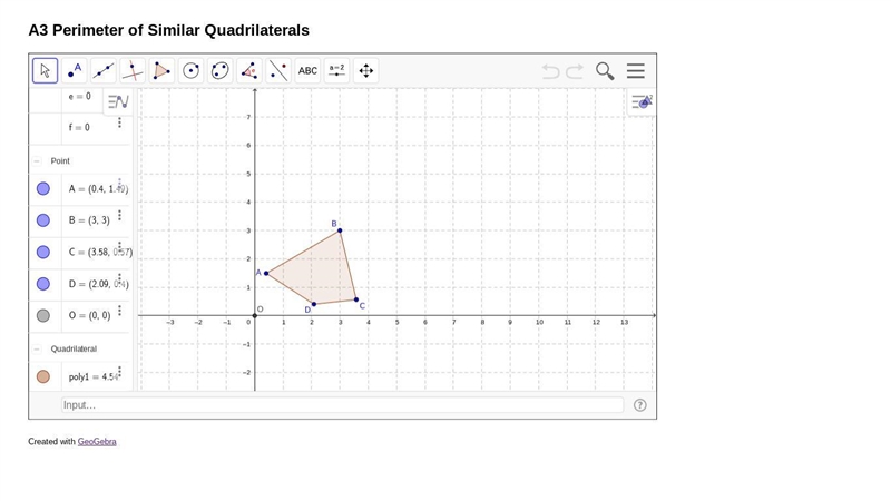 Dilate quadrilateral ABCD with the origin as the center of dilation and a scale factor-example-1