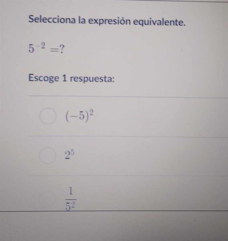 Which of the 3 is the answer. The question is 5-2?​-example-1