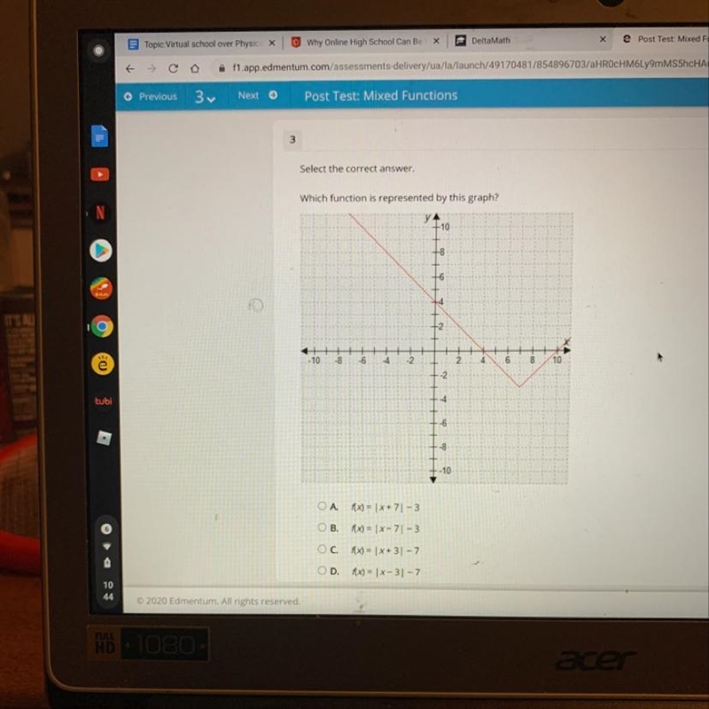 Which function is represented by this graph?-example-1