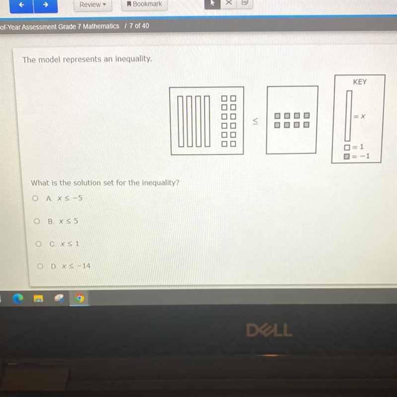 The model represents an inequality-example-1