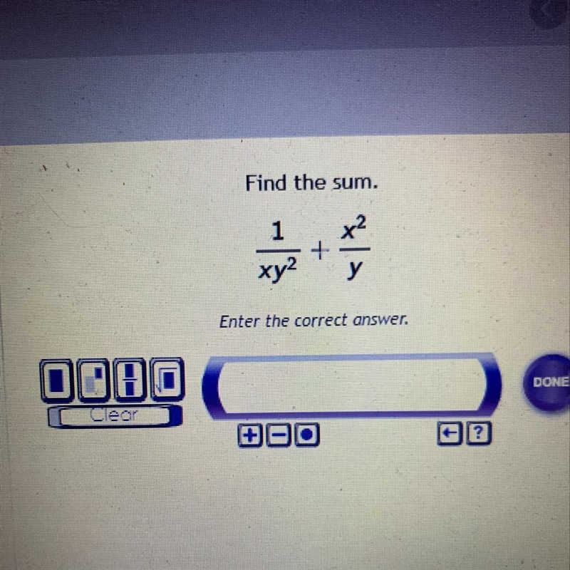 Find the sum. 1 x2 - xy2 y-example-1